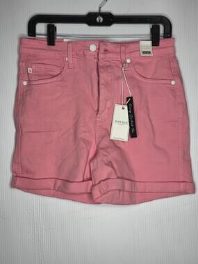 New With Tags Judy Blue Size L Pink Tummy Control High Waisted Shorts